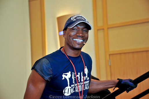 Sanders right before he and Lewis begin their training session with Mayors from all over the country at the US Conference of Mayors. Photo credit: Glenwood Jackson (2011)